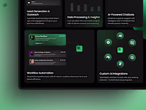 AI automation agency site with smooth scrolling and hovers w...