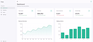Created a modern SaaS analytics