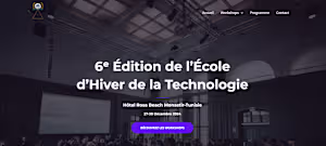 Event Website 'École d’Hiver de la Technologie'