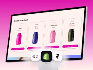 Framer eCommerce website made for modern pharma brands