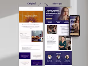 Luxury Small Business Landing Page Redesign