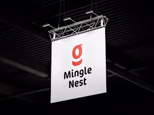 Mingle Nest logo branding