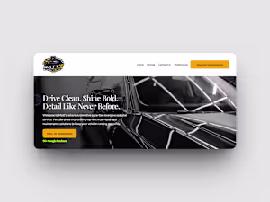 Car Detailing Website Designed a clean, modern, and mobile f...