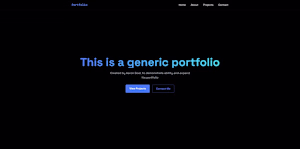 Generic Portfolio website