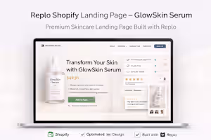 Shopify Skincare Landing Page Built with Replo – GlowSkin