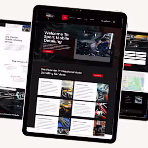 Car detailing website, car wash website, auto detailing