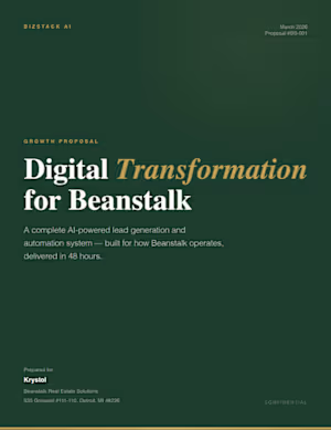 AI-generated premium branded proposal for