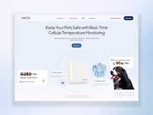 Necto Framer Landing Page Design and Development