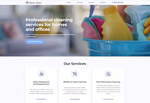 Website project for Faynoclean, a