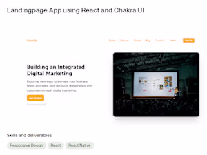 Build Landingpage using React and Chakra UI -Landigpage 1.0