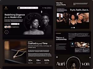 AURIVON; LUXURY JEWELRY WEBITE DESIGN AND DEVELOPMENT