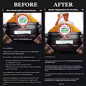 Enhancing Vendor Communication for Gino World Jollof Festival