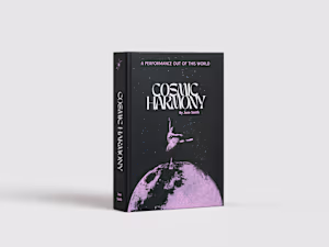 Cosmic Harmony: Book cover, merchandise, and marketing
