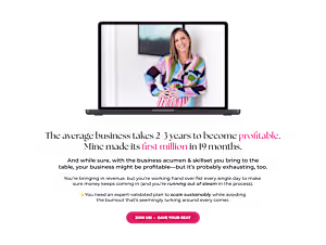 Landing Page Design for Build Grow Scale Accelerator