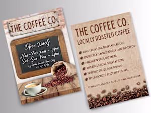 Double-Sided Coffee Shop Flyer Design