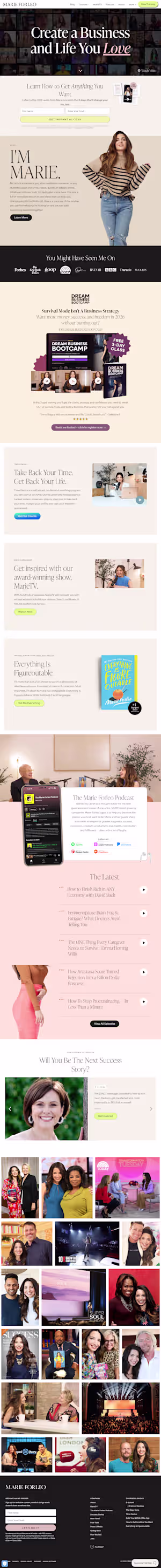 Website and funnel design for