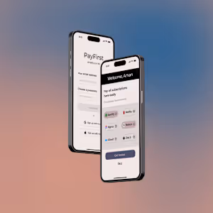 PayFirst: A subscription management app designed in Figma