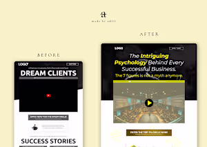 Redesign Webinar Landing Page