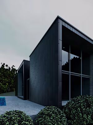 Modern Black Parquet Residence –