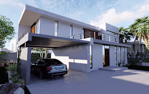 Architectural visualization of a modern