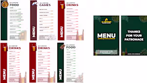 La Krayon: Menu Design for Game Lounge