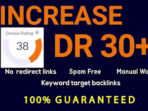 Ahrefs DR 30 Plus of your website safe and guaranteed
