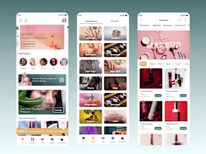 Cosmetics Store Mobile App Design