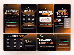 Meta ads and Google ads for a Trading client. Designed all f...