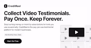 Pay-per-use video testimonial SaaS. Businesses