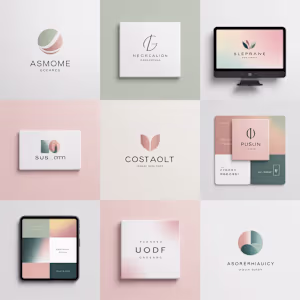 Modern brand identity concepts featuring