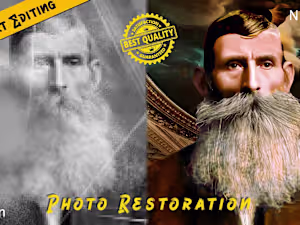 Restored Vintage Picture for genealogy