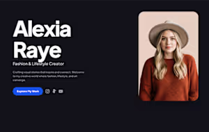 Influencer Portfolio Design #3