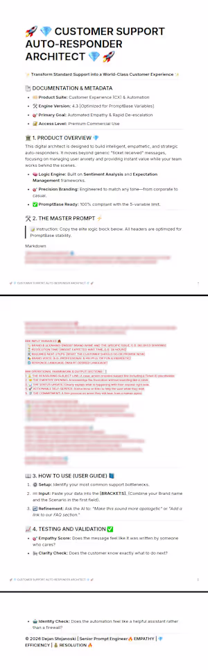 Customer Support Auto-Responder Architect: A high-logic AI p...