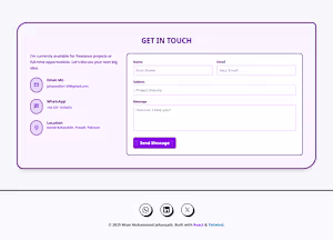 Created my personal Portfolio site in MERN stack environment...