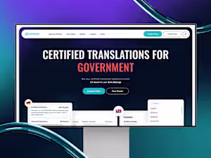 Website UI/UX Design in Figma for Translating Agency 