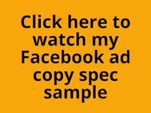 Facebook ad copy sample