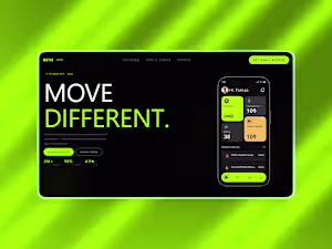 Fitness App Landing Page with