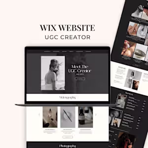 UGC Portfolio Wix Website Template,