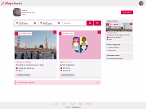 Image-driven social media app to share events