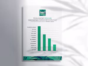 Modern flyer for hearing centers.