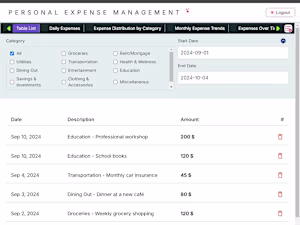 Money Management App - NextJs, React