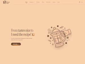A warm, minimal e-commerce interface