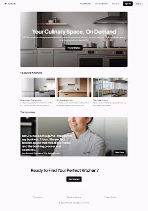 Kitchen Rental Website