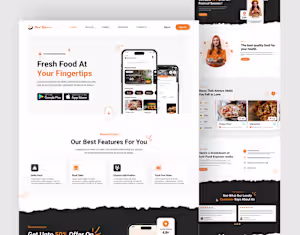 Food Delivery App Landing Page | App Landing Page 