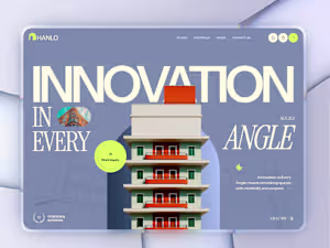 Innovation in Every Angle | Architectural Landing Page Design