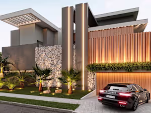 Exterior render of house