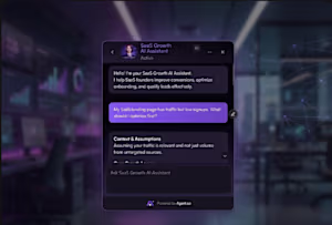 Agent.so AI Widget Integration for SaaS Growth Website