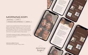 MORNING KOPI, a 100% feminin creative agency - brand identity