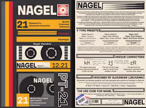 “Nagel” font posters 