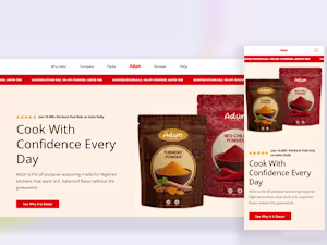 Adùn Pagedeck Landing Page Design and Shopify Integration